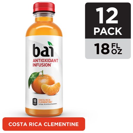 0852311004204 - BAI5, 5 CALORIE COSTA RICA CLEMENTINE, 100% NATURAL, ANTIOXIDANT INFUSED BEVERAGE, 18 FL OZ BOTTLES (PACK OF 12)
