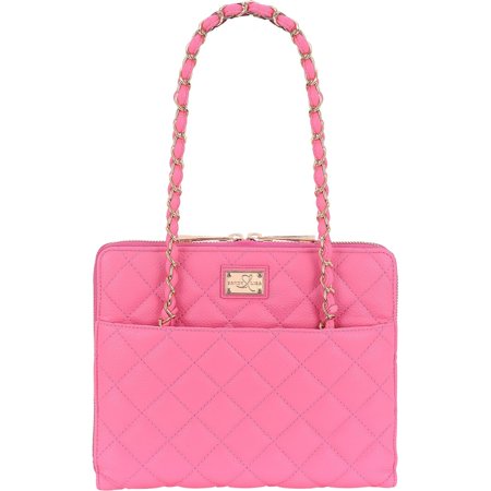 0852318002692 - SANDY LISA ST. TROPEZ QUILTED PURSE, CARRYING BAG FOR TABLET, PINK/GOLD