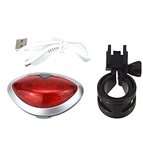 0008523230348 - RECHARGEABLE SUPER BRIGHT 5 LED BICYCLE LIGHT 4 MODES CYCLING REAR LIGHT SEATPOST RAINPROOF