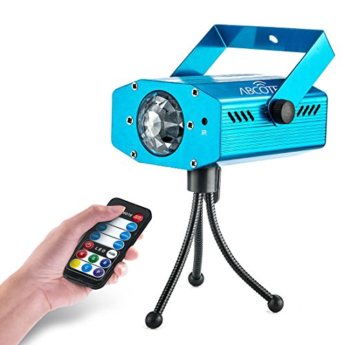0852436007029 - PARTY PROJECTOR STAGE LIGHT - 7 COLOR OCEAN WAVE STROBE DISCO LIGHTS WITH VARIABLE SPEEDS - MUSIC/AUTO MODE - PERFECT FOR WEDDINGS, KARAOKE, BARS, PARTIES, XMAS & DJ - INCLUDES A REMOTE CONTROLLER
