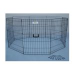 0852438003135 - 24 EXERCISE PEN DOG CRATE CAGE WITH 8 FREE GROUND ANCHORS