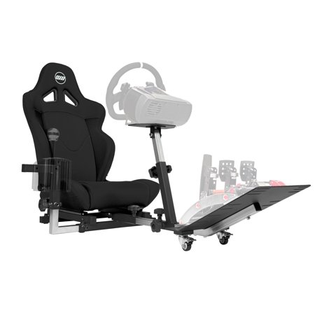 0852612005382 - OPENWHEELER RACING WHEEL STAND COCKPIT BLACK ON BLACK | FOR LOGITECH G29 | G920 AND LOGITECH G27 | G25 | THRUSTMASTER WHEELS | RACING WHEEL & CONTROLLERS NOT INCLUDED