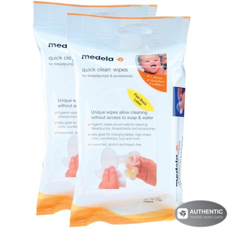 0852659217243 - MEDELA QUICK CLEAN BREASTPUMP & ACCESSORY WIPES - 24 PACK (SET OF 2)