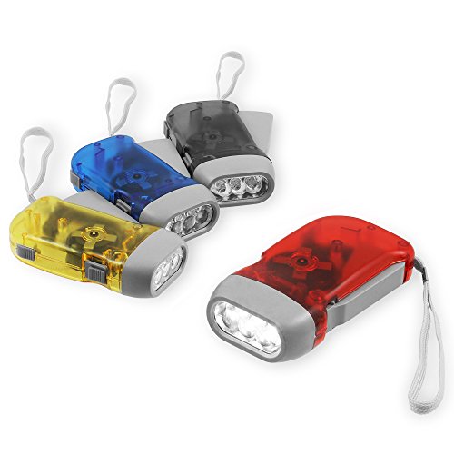 0852661659239 - CHROMO INC IMMEDIA-LIGHT HAND CRANK FLASHLIGHT 4 PACK OF IMMEDIATE LIGHT FOR EMERGENCY, CAMPING, HOME OR CAR. GREEN ENERGY. NO-BATTERY REQUIRED. TRANSLUCENT CASE WITH 3 LED PURE WHITE LIGHT
