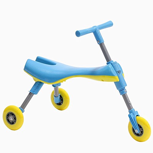 0852661659413 - FLY BIKE® FOLDABLE INDOOR/OUTDOOR TODDLERS GLIDE TRICYCLE - NO ASSEMBLY REQUIRED - BLUE
