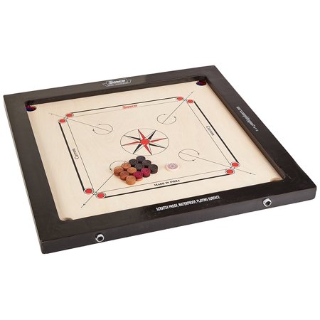 0852664398333 - SURCO TOURNAMENT SPEEDO CARROM BOARD WITH COINS AND STRIKER, 20MM