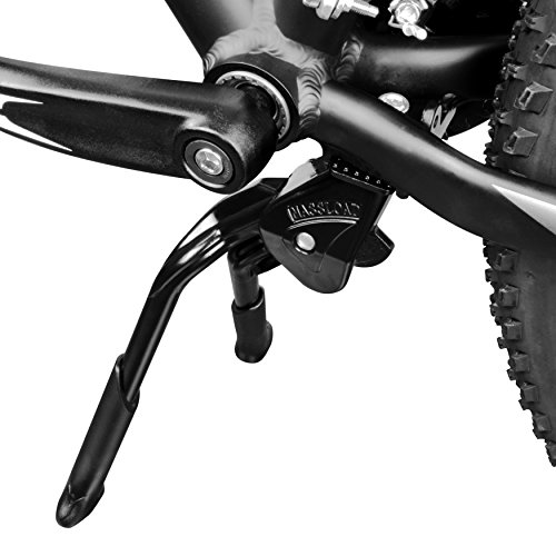 0852664529867 - BV BICYCLE BLACK ADJUSTABLE & FOLDABLE DOUBLE LEG KICKSTAND STORAGE