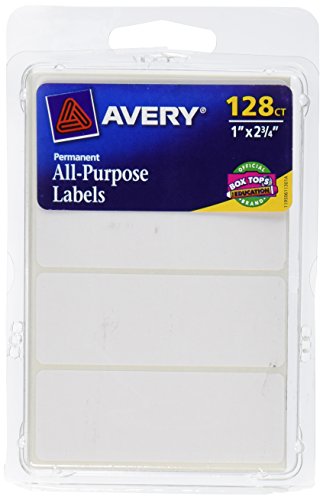 0852669269003 - AVERY ALL-PURPOSE LABELS, 1 X 2.75 INCHES, WHITE, PACK OF 128
