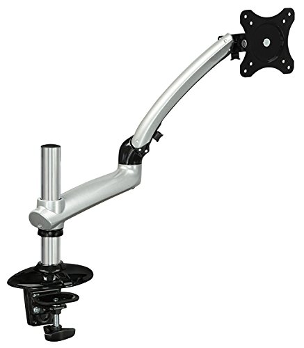 0852669498632 - MOUNT-IT! MI-4PC311S UNIVERSAL MONITOR DESK MOUNT FOR LCD LED COMPUTER SCREENS 30 MAX, FULL MOTION ARTICULATING ARMS, SILVER