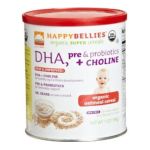 0852687001081 - HAPPYBELLIES ORGANIC BABY CEREALS DHA & PRE & PROBIOTICS +CHOLINE ORGANIC OATMEAL CEREAL CONTAINERS