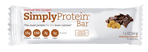 0852735001230 - SIMPLY PROTEIN BAR, CHOCOLATE CARAMEL, GF AND VEGAN, 1.4 OUNCE (PACK OF 15)