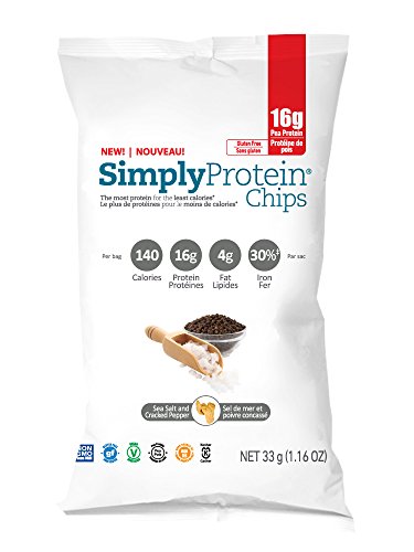 0852735001681 - SIMPLYPROTEIN CHIPS, SALT AND PEPPER, GF AND VEGAN - (1.16OZ, PACK OF 12)