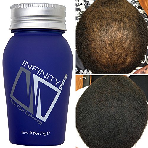 0852741004003 - INFINITY HAIR BUILDING FIBERS TO CONCEAL THINNING HAIR FOR THE APPEARANCE OF THICKER, FULLER HAIR FOR WOMEN & MEN - BLACK 14G