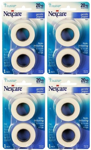 0085275700213 - NEXCARE TAPE, GENTLE PAPER, VALUE PACK 2 , 1 INCH X 10 YRDS EACH ROLL, (PACK OF 4) 80 YARDS TOTAL