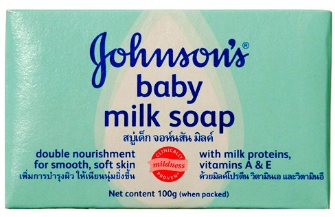 0085275700565 - JOHNSON & JOHNSON BABY MILK SOAP, WITH MILK PROTEINS, VITAMINS A & E, 3.5 OZ. / 100 G (PACK OF 12)