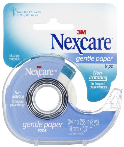 0085275703658 - NEXCARE GENTLE PAPER FIRST AID TAPE, DISPENSER, 3/4 INCHES X 8 YARDS (PACK OF 6)