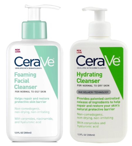 0085275710434 - CERAVE FOAMING FACIAL CLEANSER AND HYDRATING CLEANSER