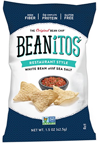 0852834002176 - BEANITOS RESTAURANT STYLE WHITE BEAN WITH SEA SALT BEAN CHIPS, 1.5 OUNCE (PACK OF 24)