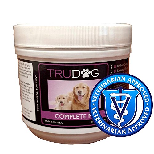 0852990005295 - TRUDOG FISH OIL FOR DOGS: COMPLETE ME REVOLUTIONARY COMPLETE DOG CHEWABLE SUPPLEMENT-OMEGA 3 FOR DOGS, MULTI-VITAMIN, ANTI-OXIDANT, FEATURING PROVINAL OMEGA 7