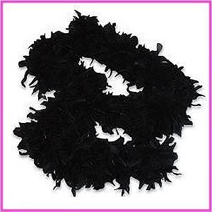 0853031003768 - 6' BLACK PLAY FANCY DRESS UP TOY FEATHER BOA