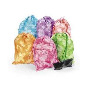 0853031068729 - 12 TIE-DYED DRAWSTRING TOTE BAGS
