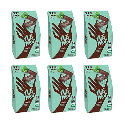 0853081002230 - NIBMOR DAILY DOSE OF 72% DARK CHOCOLATE WITH MINT, 2.45 OUNCE
