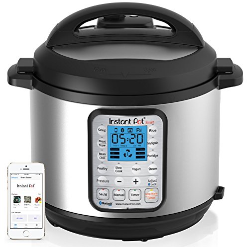 0853084004132 - INSTANT POT IP-SMART BLUETOOTH-ENABLED MULTIFUNCTIONAL PRESSURE COOKER, STAINLESS STEEL