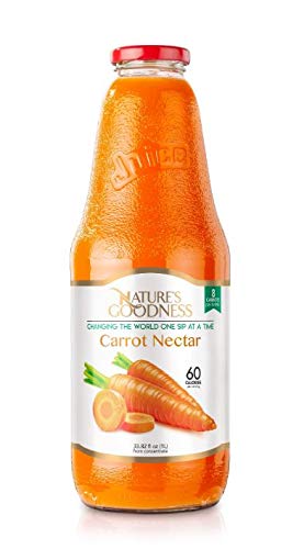 0853146007330 - NATURE’S GOODNESS CARROT NECTAR - 33.82 FL OZ 1(L) (100% NATURAL, GMO FREE, NO COLORS, NO PRESERVATIVES, GLUTEN FREE, NO ADDED SUGAR, ETHICALLY SOURCED)