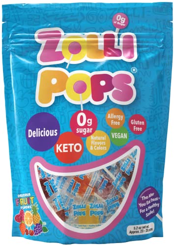 0853231003285 - ZOLLIPOPS CLEAN TEETH POPS, ANTI CAVITY LOLLIPOPS, VARIETY PACK, 25 COUNT