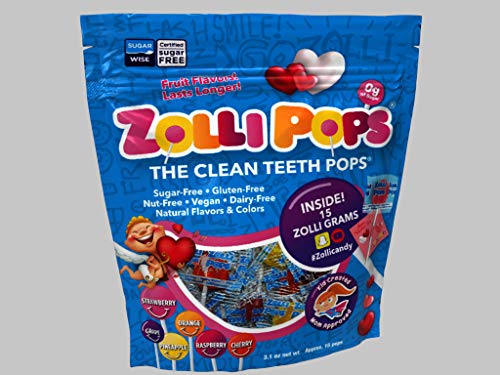 0853231003988 - ZOLLIPOPS - VALENTINES DAY VARIETY PACK - CLEAN TEETH LOLLIPOPS | ANTI-CAVITY, SUGAR FREE CANDY WITH XYLITOL FOR HEALTHY, CLEAN TEETH - GREAT FOR KIDS, DIABETICS & KETO DIET (3.1 OZ BAG), 3.1 OZ