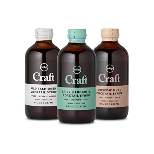 0853334007906 - W&P CRAFT COCKTAIL SYRUP SET, OLD FASHIONED, MOSCOW MULE, SPICY MARGARITA | VARIETY PACK, 8 OUNCE EACH, 3 BOTTLES | COCKTAIL MIXER, HANDCRAFTED IN SMALL BATCHES, CRAFT COCKTAIL, BAR COLLECTION