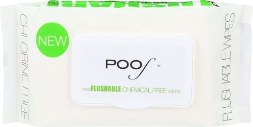0853365003052 - POOF FLUSHABLE/CHEMICAL FREE/BIODEGRADABLE/COMPOSTABLE WIPES - CASE OF 12 - 60 C