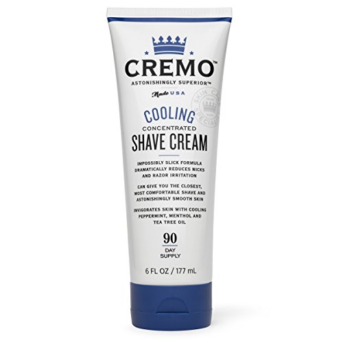 0853382004087 - CREMO COOLING SHAVE CREAM, MENTHOL/TEA TREE OIL, 6 OUNCE