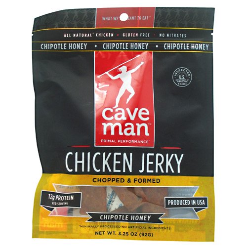 0853385003612 - CAVEMAN FOODS JERKY HONEY CHIPOTLE, 3.5 OUNCE , 12 COUNT