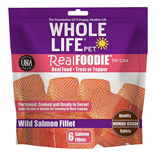 0853521008549 - WHOLE LIFE PET REALFOODIE USA SOURCED AND PRODUCED FREEZE DRIED WHOLE BONELESS, SKINLESS WILD SALMON FILLET TREAT OR MEAL MIXER FOR CATS, PROTEIN RICH FOR PICKY EATERS, 6 COUNT