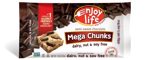 0853522000559 - ENJOY LIFE SEMI-SWEET CHOCOLATE CHUNKS, MEGA, GLUTEN, DAIRY, NUT & SOY FREE, 10 OUNCE