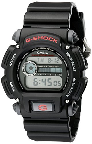 0853585293882 - CASIO MEN'S DW9052-1V G-SHOCK BLACK STAINLESS STEEL AND RESIN DIGITAL WATCH