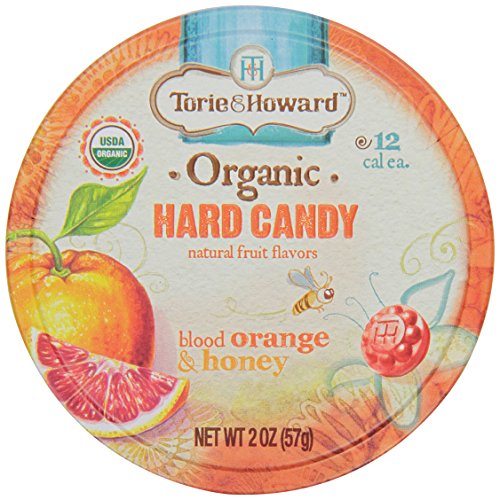 0853715003060 - TORIE AND HOWARD ORGANIC HARD CANDY TIN, BLOOD ORANGE AND HONEY, 2 OUNCE