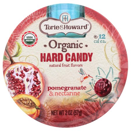 0853715003077 - POMEGRANATE & NECTARINE ORGANIC HARD CANDY 2 OZ BY TORIE & HOWARD - PACK OF 2 TINS