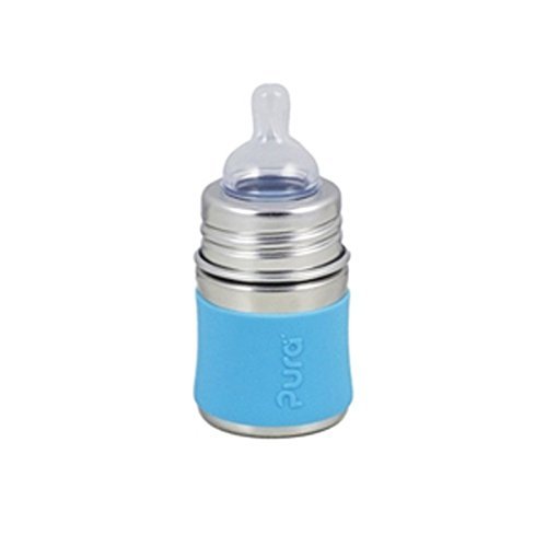 0853766006171 - PURA KIKI STAINLESS-STEEL INFANT BOTTLE WITH SILICONE SLEEVE, 5 OZ
