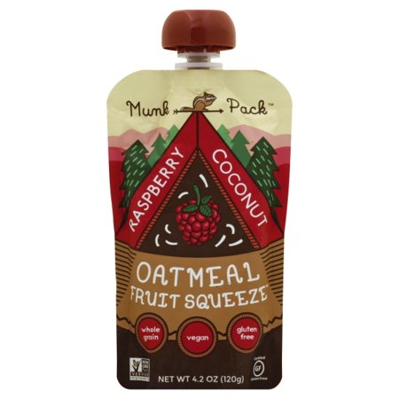 0853787005047 - MUNK PACK OATMEAL FRUIT SQUEEZE, RASPBERRY COCONUT, 4.2 OZ POUCH, 6 PACK
