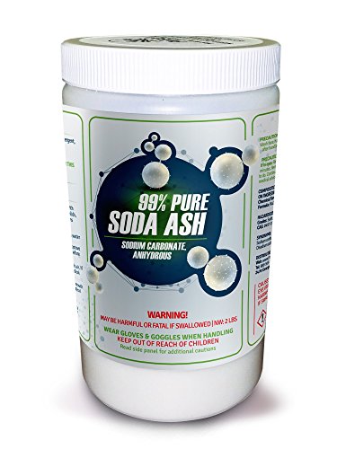 0853908006182 - 99% PURE SODA ASH (SODIUM CARBONATE ANHYDROUS, WASHING SODA) (2 LB)
