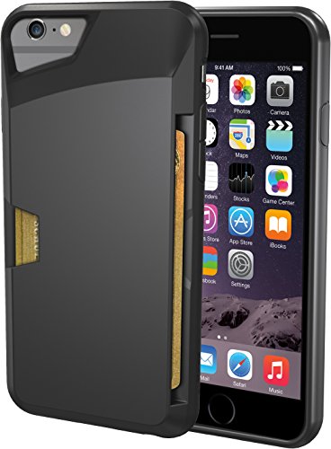 0853999002698 - IPHONE 6/6S WALLET CASE - VAULT SLIM WALLET FOR IPHONE 6/6S (4.7) BY SILK - ULTRA SLIM PROTECTIVE PHONE COVER (MIDNIGHT BLACK)