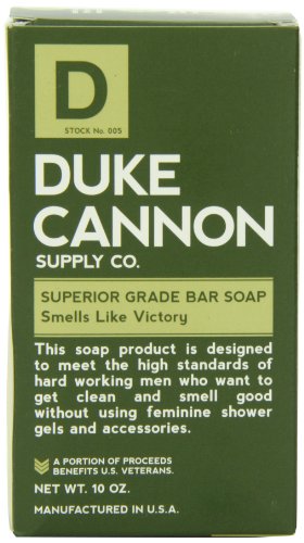 0854410004024 - DUKE CANNON BIG AMERICAN BRICK OF SOAP, GREEN, SMELLS LIKE VICTORY, SEAGRASS, 10 OUNCE