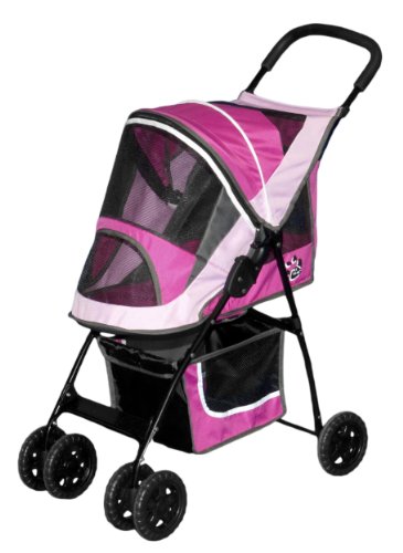 0854585507245 - PET GEAR SPORT PET STROLLER FOR CATS AND DOGS UPTO 20-POUND, SPORT PINK