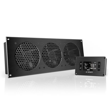 0854759004396 - AC INFINITY AIRPLATE T9, QUIET COOLING FAN SYSTEM WITH THERMOSTAT CONTROL, FOR HOME THEATER AV CABINETS