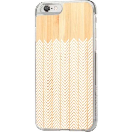 0855219004543 - RECOVER WOOD CASE FOR IPHONE 6 - RETAIL PACKAGING - WHITE FEATHER BAMBOO