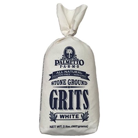 0855322003013 - PALMETTO FARMS WHITE STONE GROUND GRITS 2 LB - NON-GMO - JUST ALL NATURAL CORN, NO ADDITIVES - NATURALLY GLUTEN FREE, PRODUCED IN A WHEAT FREE FACILITY - GRINDING GRITS SINCE 1934