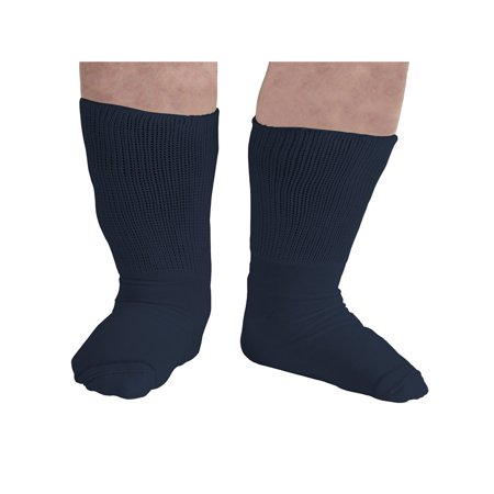 0855432002104 - EXTRA-WIDE MEDICAL (DIABETIC) SOCKS FOR MEN (11-16 (UP TO 6E WIDE), NAVY)