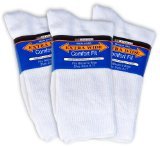 0855432002272 - EXTRA WIDE ATHLETIC CREW SOCKS FOR WOMEN (WHITE)